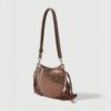 Vintage Fringe Lace-Up Crossbody Bag