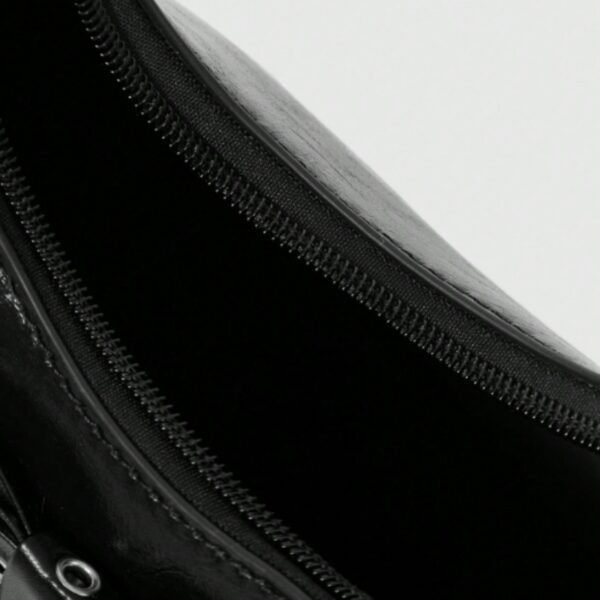 Eyelet Lace-Up Crescent Shoulder Bag