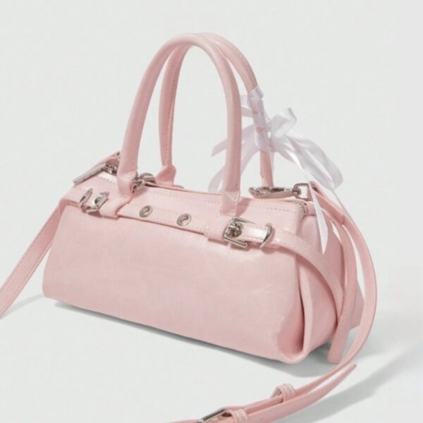 Pink Ribbon Buckle Mini Handbag
