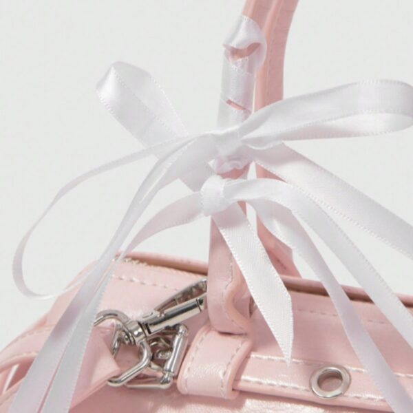 Pink Ribbon Buckle Mini Handbag