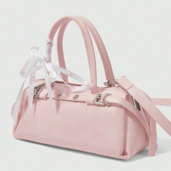 Pink Ribbon Buckle Mini Handbag