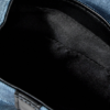 Ruffle Denim Skull Shoulder Bag