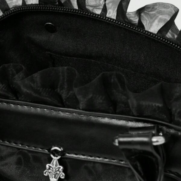 Gothic Ruffle Lace Cross Handbag