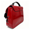 Hot Rod Car Embroidery Patent Leather Handbag